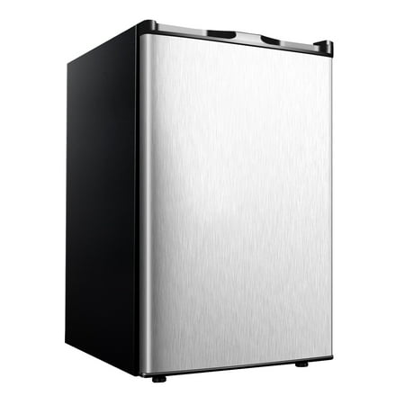 Simzlife 3.0 Cu.ft Upright Freezer Single Door Compact Design Reversible Stainless Steel Door Suitable for Home Dorm Apartment and Office Silver