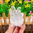 thumbnail image 3 of VIVIDELLE Natural Rainbow Aura Quartz Crystal Point Titanium Cluster VUG Specimens Healing-About 150g-White, 3 of 9