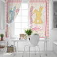 thumbnail image 5 of Easter Blackout Curtains for Bedroom, Colorful Polka Dot Bunny Vintage Pink Checkered Plaid Thermal Insulated Kitchen Drapes with Grommets, Light Blocking Window Treatment, 2 Panels 42" x 54", 5 of 7