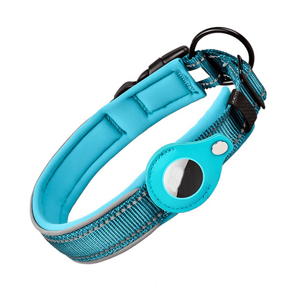Collar para perros, collar resistente para perros, con caja de soporte Airtag, collar ajustable con accesorio Air Tag para mascotas,