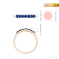 thumbnail image 4 of ANGARA Natural Half Eternity Seven Stone Sapphire Wedding Ring in 14K Rose Gold for Women (Size-2.5mm) | September Birthstone, Anniversary, Jewelry Gift for Women | Natural Blue Sapphire Ring, 4 of 9