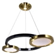 thumbnail image 2 of Lustre LED avec Finition Laiton & Noir Perle, 2 of 2