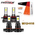 thumbnail image 1 of 4pcs 9012 LED Headlight + 5202 Fog Light Bulbs For Jeep Cherokee 2014 2015 6000K, 1 of 1