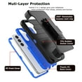 thumbnail image 2 of Tiflook for Samsung Galaxy S23 FE 5G 2023 with [Built-in Screen Protector] Holster Locking Belt Clip [Military Grade 12FT Drop Tested] Full Body Carrying Kickstand Cover - Blue, 2 of 6