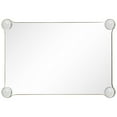 thumbnail image 4 of "Elegance Rectangular Wall Mirror", 27"x39" Featuring 3" Half Sphere Corner Glass Embellishment, on Gold Iron Frame, 4 of 12