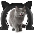thumbnail image 1 of Puerta para gatos, puerta para mascotas, puerta para perros grandes de 2 vías, puerta para gatos de plástico ABS, puerta para gatos para puerta interior de PVC con núcleo hueco o puerta, 1 of 5