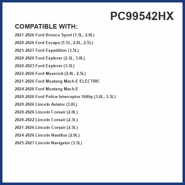 PUREFLOW PC99542HX HEPA Cabin Air Filter | Fits 2020-2026 Ford Explorer 2.3L, 3.0L, Escape 1.5L, 2.0L, 2.5L, Police Interceptor Utility 3.0L, 3.3L, Lincoln Aviator 3.0L