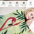 thumbnail image 3 of Orinice Flamingo Leaves Pattern Warm Lightweight Blanket Soft Fleece Blankets for All Seasons - Decorative Throw Blanket for Living Rooms, Sofa, Office - Multiple Sizes Available 60x80in, 3 of 6