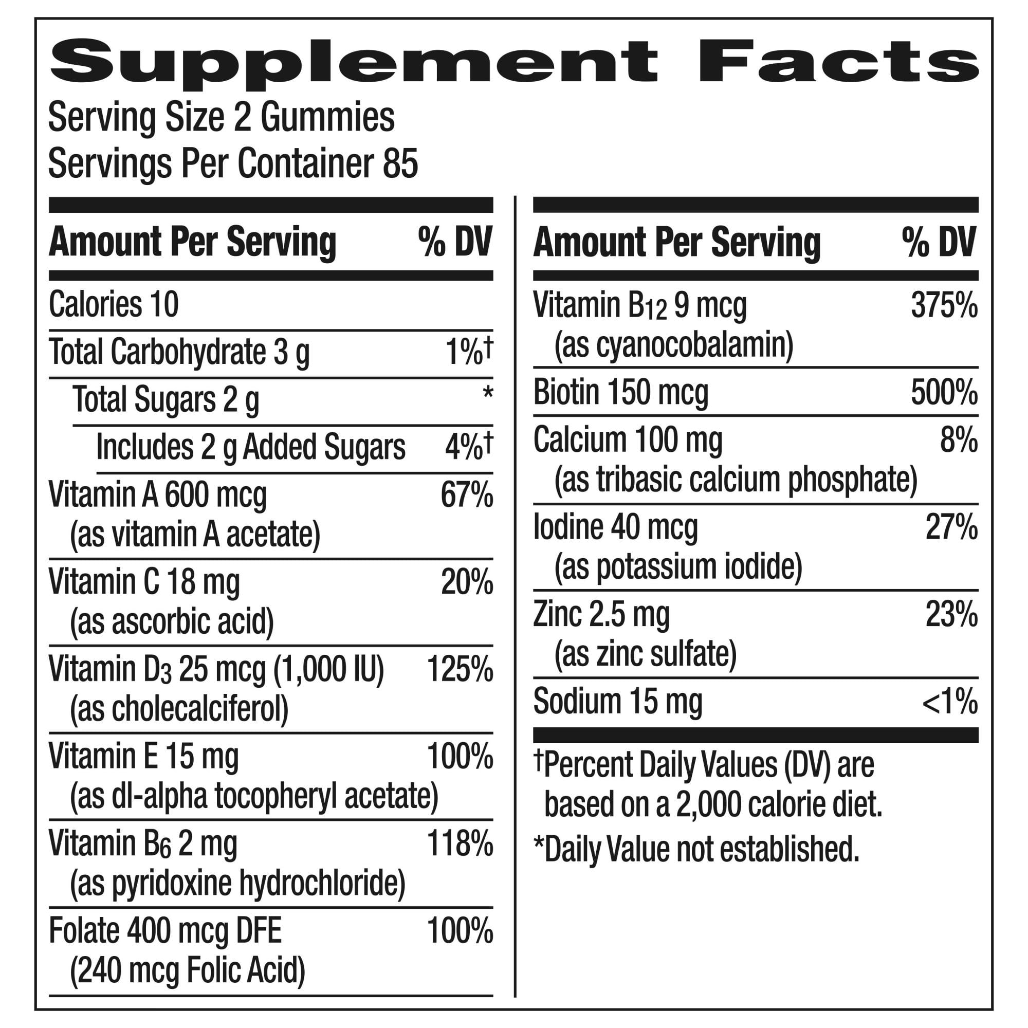 Centrum Multigummies for Women 18+, Gummy Multivitamin, Multimineral Supplement With Vitamin D3, B Vitamins and Antioxidants, Assorted Natural Fruit Flavors - 170 Count