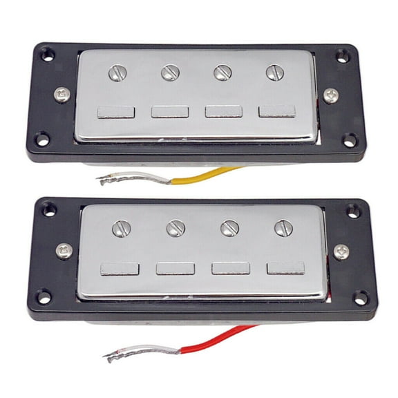 JIAHAOO Silver & Black Mini Humbuckers for Electric Guitars - Enhances Sound Clarity