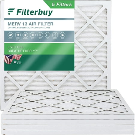 

Filterbuy 30x30x1 MERV 13 Pleated HVAC AC Furnace Air Filters (5-Pack)