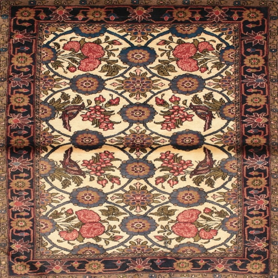 Ahgly Company Machine Washable Indoor Square Traditional Peru Brown Area Rugs, 10' Square