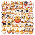 thumbnail image 2 of LUUFILx 50pcs Cute Graduation Noodle Bowl Character Food Stationery Sticker Set Kids Gift Water Bottle Laptop, 2 of 9