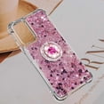 thumbnail image 6 of for Xiaomi Redmi Note 11 4G Glitter Case with Ring Holder, Bling Sparkle Floating Liquid Soft TPU Cushion Fashion Clear Case Cover for Xiaomi Redmi Note 11 4G/Redmi Note 11S  Rose Gold, 6 of 7