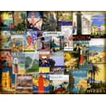 thumbnail image 2 of Art Licensing Studio 32x26 Black Ornate Wood Framed with Double Matting Museum Art Print Titled - World City Tour Collage, 2 of 4