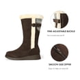 thumbnail image 4 of Dream Pairs Women's Winter Casual Snow Boots Wide Mid-Calf Fashion Warm Outdoor Boot DSB212 BROWN Size 6, 4 of 6