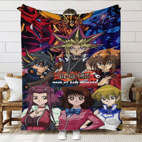 Yugioh Throw Blanket Gifts for Fans Lover Girls Boys Women Present Hoodie Him Bed 60"x80"