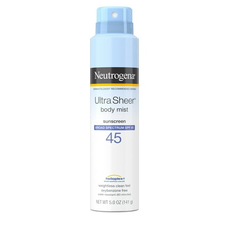 Neutrogena Ultra Sheer Lightweight Sunscreen Spray, SPF 45, 5 oz