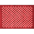 thumbnail image 1 of Ahgly Company Machine Washable Indoor Rectangle Checkered Red Modern Area Rugs, 3' x 5', 1 of 4