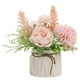 thumbnail image 2 of Flores artificiales, de simulación con jarrón de cerámica Arreglo floral de tela para decoración Festival Jardín Boda Rosado Baoblaze Flores de Hortensia, 2 of 8