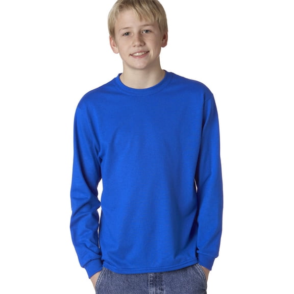 Jerzees Heavyweight Blend Long-Sleeve T-Shirt (29BL) Royal Blue, M