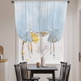 thumbnail image 3 of Starfish Summer Beach Balloon Curtains for Living Room/French Door, Coastal Ocean Wooden Sea Shell Tie Up Curtains 63 Inch Length Energy Saving Kitchen Curtains Shades for Windows 42"x63", 3 of 8