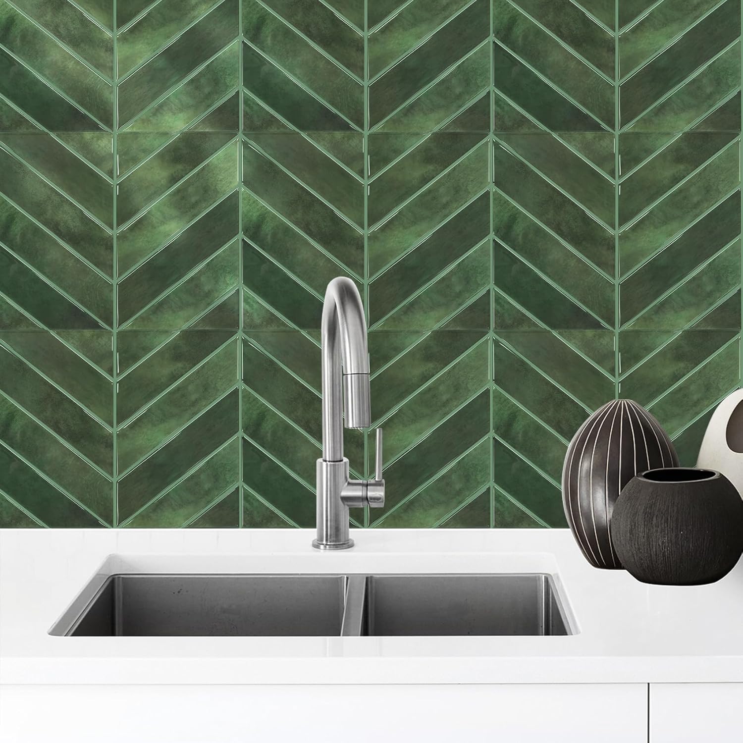 FLOLEOPA Peel and Stick Backsplash - 20 Sheets of 11.4" x 9" - 3D Adhesive Peel and Stick Tile Backsplash for Kitchen, Bathroom, Wall Tile