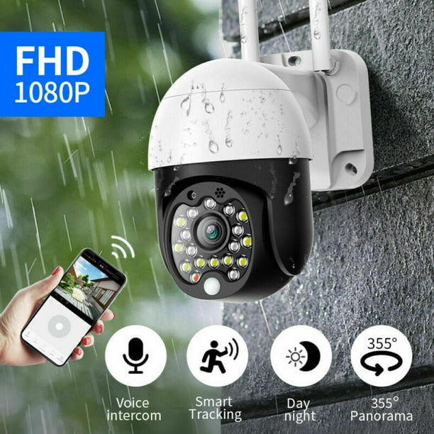 Mini Outdoor Security Camera 1080p Pan Tilt Zoom Surveillance Cctv Ip Weatherproof Camera With Colorful Night Vision Two Way Audio Motion Detection Walmart Com Walmart Com