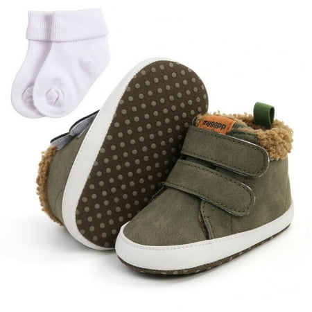 

Baby Boys Girls Pu Leather Hard Bottom Walking Sneakers Toddler Rubber Sole First Walkers Infant Cartoon Slippers Crib Shoes