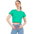 thumbnail image 1 of Playera Crop Básica Manga Corta Para Mujer Quarry Color Verde, 1 of 4