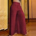 thumbnail image 2 of OSOLU Women Solid Color Spring/summer High Waisted Wide Leg Pants Casual Pants Trousers Fashionable Classic Leisure Active Athletic Casual Bottoms, 2 of 8