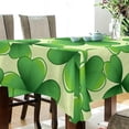 thumbnail image 3 of Dreamtimes St Patrick's Day Clover Tablecloth 60"x108", Waterproof Washable Polyester Square Table Cover, Durable Tablecloth for Kitchen Dining Table Party Decor, 3 of 7