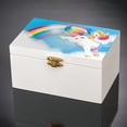 thumbnail image 4 of Children’s Musical Jewelry Box with Ballerina Inside – Unicorn and Rainbow Design – Measures 6” x 4” x 3”, 4 of 6