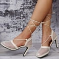 thumbnail image 2 of Vedolay Women's Summer High Heels High Heels For Women Open Toe Comfy Fashion Shoes Causal High Shoes,Beige 9.5, 2 of 4