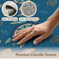 thumbnail image 6 of ODIKA 3'x5' Washable Accent Rug Pet Friendly, Non-Shedding Mat Motifs Ocean Wave Border Motif Seashell Turtle Nautical Compass Playful for Bedside, Nursery Room, 6 of 7
