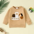 thumbnail image 2 of Zshosam Toddler Sweatshirt Boy Boys Girls Sweatshirt Long Sleeve Crewneck Fleece Pullover Soft Warm Sweatshirt Tops Size 18 24 Months,(Yellow 18-24 Months), 2 of 4
