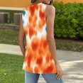 thumbnail image 5 of GNFQXSS Womens Crew Neck Tank Top Color Block Sleeveless Tunic Casual Streetwear Lightweight Flowy Summer Top Orange L, 5 of 7