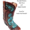 thumbnail image 6 of Urbalabs Western Mini Cowboy Boot Vase Toothpick Pencil Holder Teal Red Pink Cowboy Flower Vase Decorative Boots Vases Rustic Decor Country Living Wedding Centerpiece (Classic Teal), 6 of 7