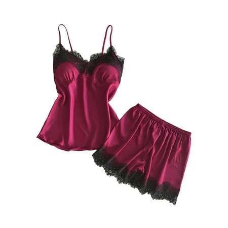 

LAPA Women Sexy Satin Cami Shorts Set Lingerie Babydoll Sleepwear Pajamas