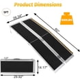 thumbnail image 2 of Bingirl 5FT Portable Wheelchair Ramp with Transition Plate - Aluminum Wheelchair Ramp Featuring Non - Skid Surface and Reflective Strips, Weight Capacity Up to 600 Lbs, 2 of 6