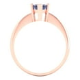 thumbnail image 4 of 1.5 ct Marquise Cut Simulated Tanzanite Solitaire 14K Rose Gold Womens Engagement Ring, 4 of 5
