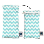 Planet Wise Wipe Pouch, Teal Chevron