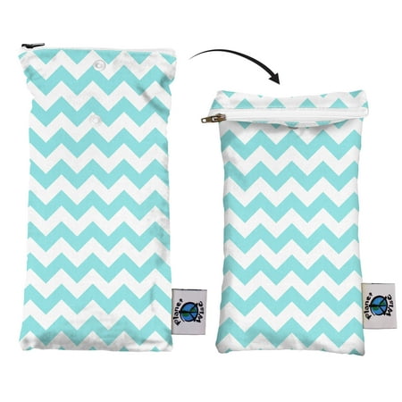 Planet Wise Wipe Pouch, Teal Chevron
