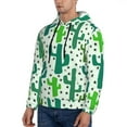 thumbnail image 3 of Lsque Cactus 1 Pattern Casual Men's Hoodie,Hooded Sweatshirt with Kangaroo Pocket,Pullover Hoodie-Small, 3 of 7