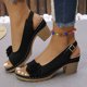 thumbnail image 2 of WILLBEST Sandalias Dama Mujer Zapatos Casuales Cómodos Sandalias De Tacón De Cuña Con Flores Huecas Y Punta Abierta, 2 of 9