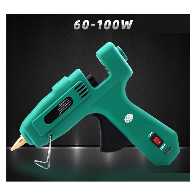 Pistolet à Colle Thermofusible 80W avec Bâton Adhésif, Température Réglable, Pistolet à Colle Thermo, Outils Thermiques de Réparation, Industriel, Température Réglable 60-100W, Préchauffage Rapide