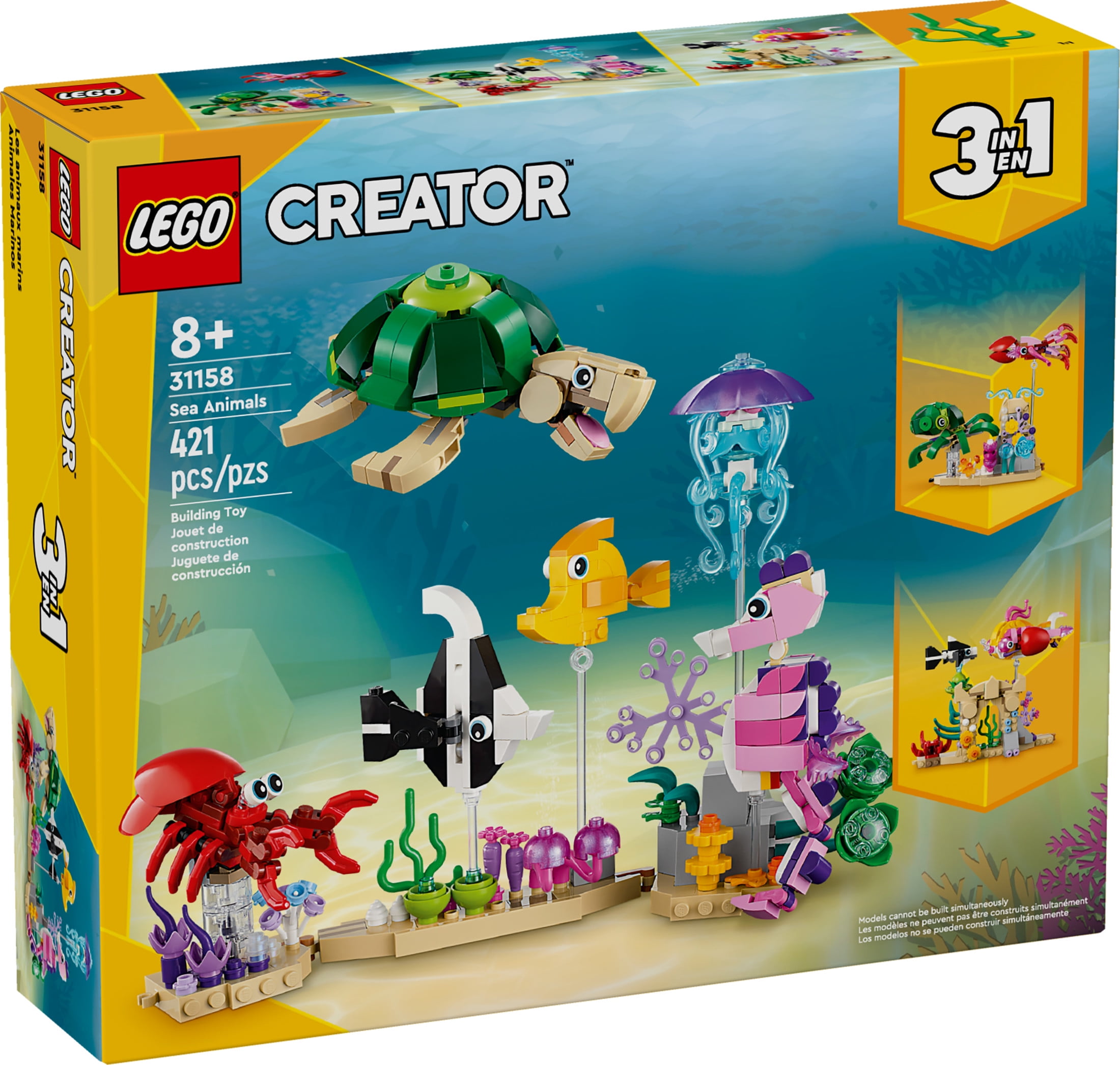 LEGO Creator in Sea Animals Toy Building Set, Transforms from