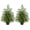 2Ft-2Pcs, variant on Yastouay 2FT Tabletop Christmas Tree Artificial Norfolk Pine Pre-Lit Xmas Tree with Lights for Front Porch Indoor Outdoor Christmas Decor