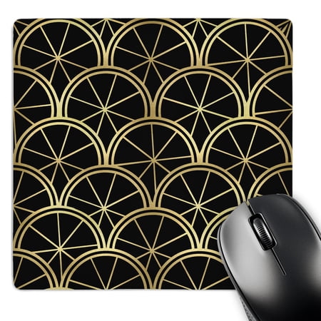 3dRose  Art Deco Pattern Black and Gold  MousePad price history on PriceWatchPro