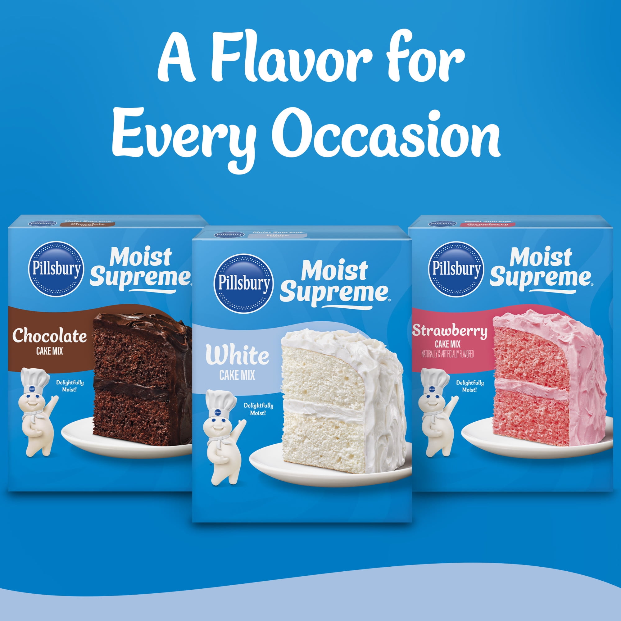 Pillsbury Moist Supreme White Cake Mix, 15.25 oz Box